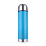 Thermo Tough | Double Wall Steel Water Bottle | Hot or Cold for 24 Hours Flask | Teal Blue | 1000 ML