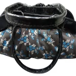 Ladies Black Printed Pu Leather Hand Bag