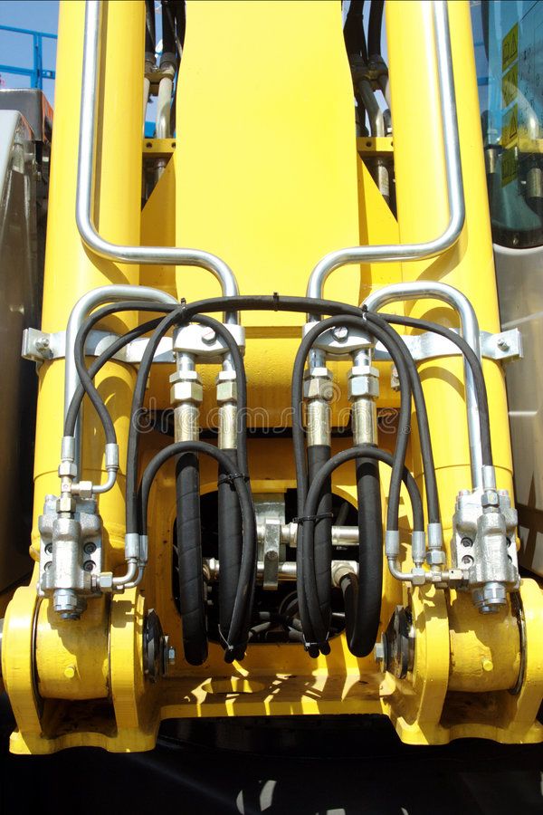 Hydraulic Lift Pressure Pipes System Stock Photo - Image of device, construction_ 8520034