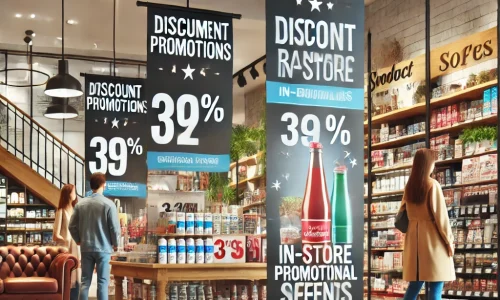 DALL·E 2025-03-26 18.32.02 – A retail store showcasing attractive consumer promotions with discount banners, in-store promotional stands, and engaging product offers to boost s DALL·E 2025-03-26 18.32.02 - A retail store showcasing attractive consumer promotions with discount banners, in-store promotional stands, and engaging product offers to boost s