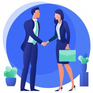 Premium Vector _ Business people shake hands after negotiation Premium Vector _ Business people shake hands after negotiation