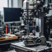 The image depicts a precision-engineered vertical… The image depicts a precision-engineered vertical…